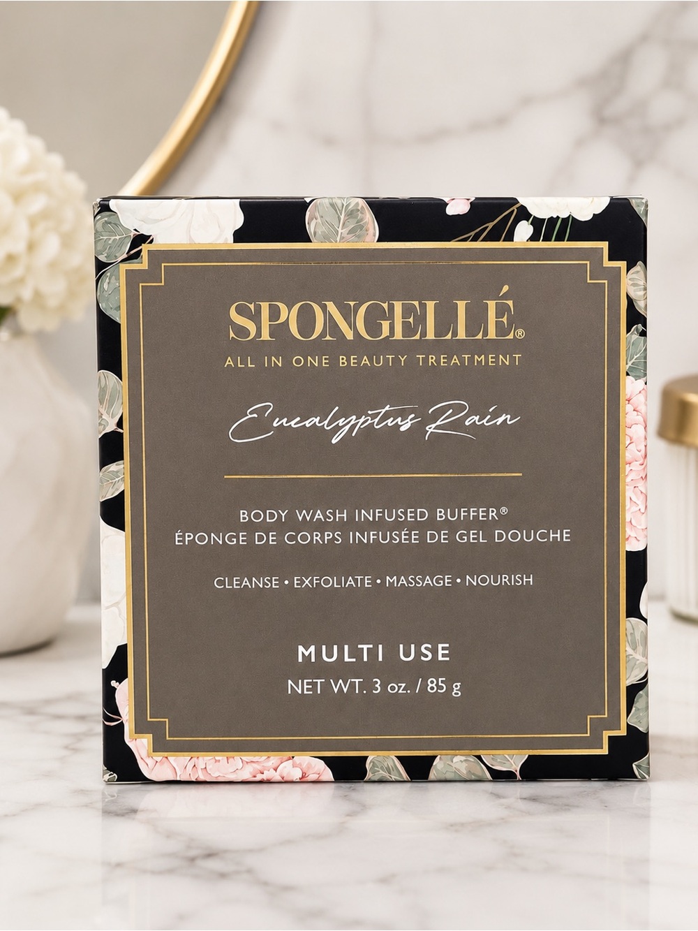 Spongellé Eucalyptus Rain Body Wash Infused Buffer 3oz NEW